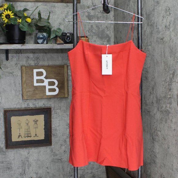 NWT Likely Womens Carter Mini Dress Bittersweet Red 14 - Picture 3 of 6